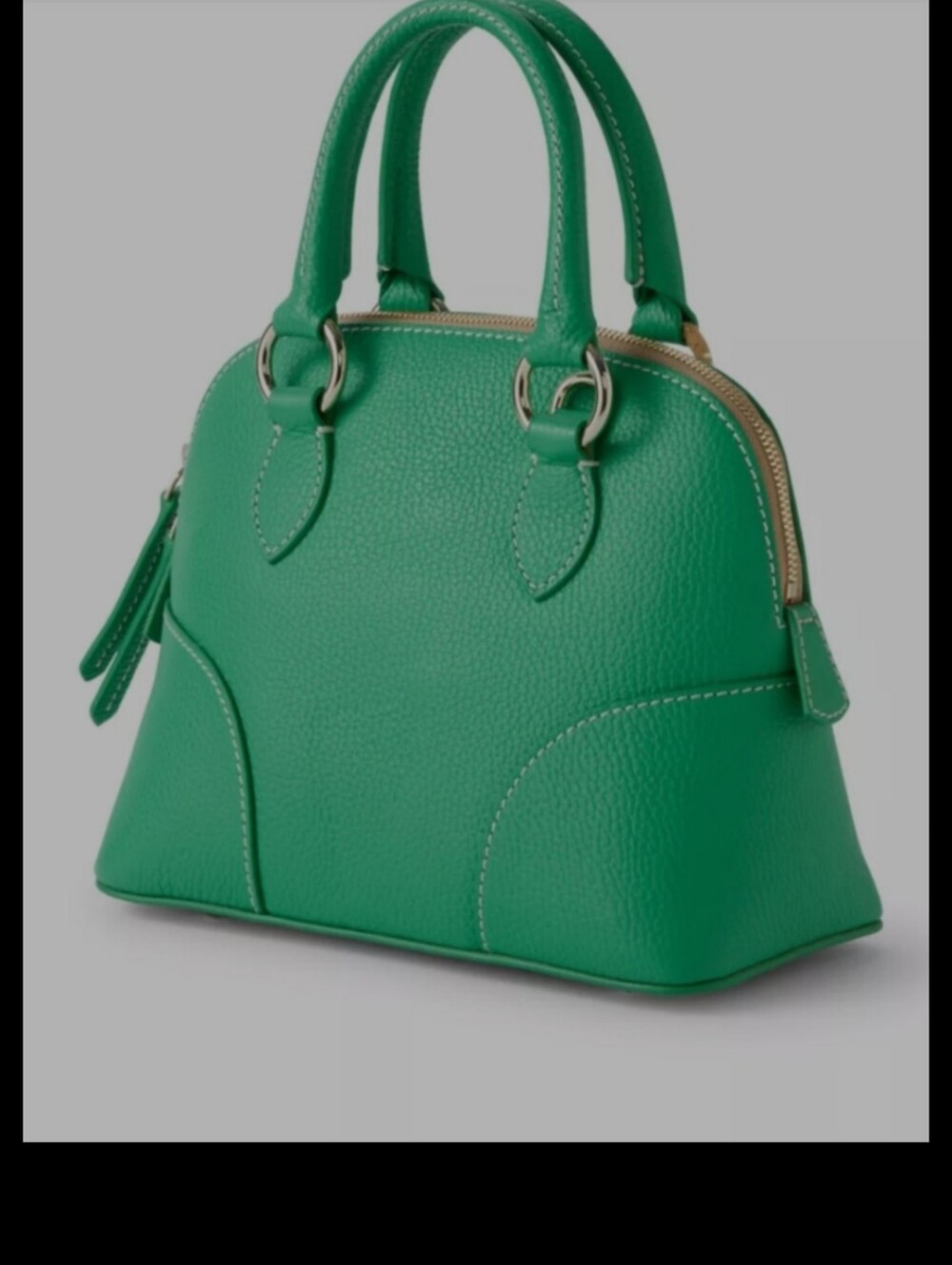 Dooney & Bourke Emerald Green Pebbled Leather Satchel Luca - Picture 2 of 6